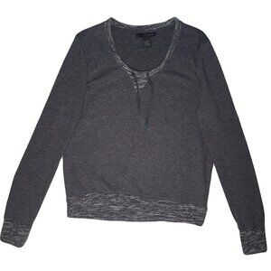 Calvin Klein Women's Gray Pullover Sweater Top Size Medium Cotton Blend Stretch